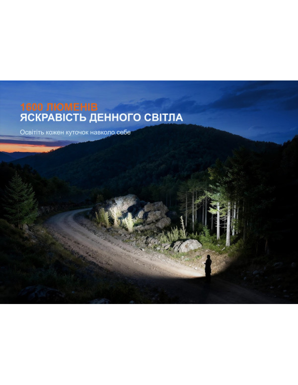 Ліхтар наключний Fenix E06R PRO, чорний