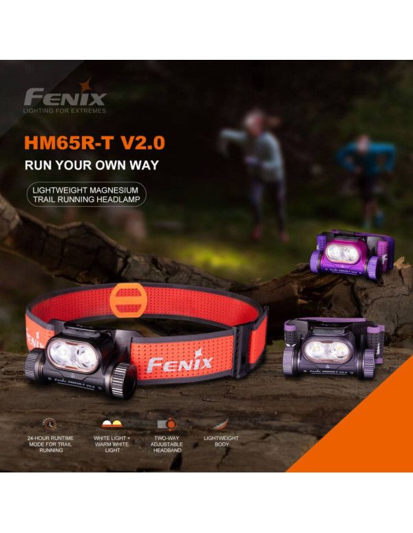 Ліхтар налобний Fenix HM65R-T V2.0 чорний