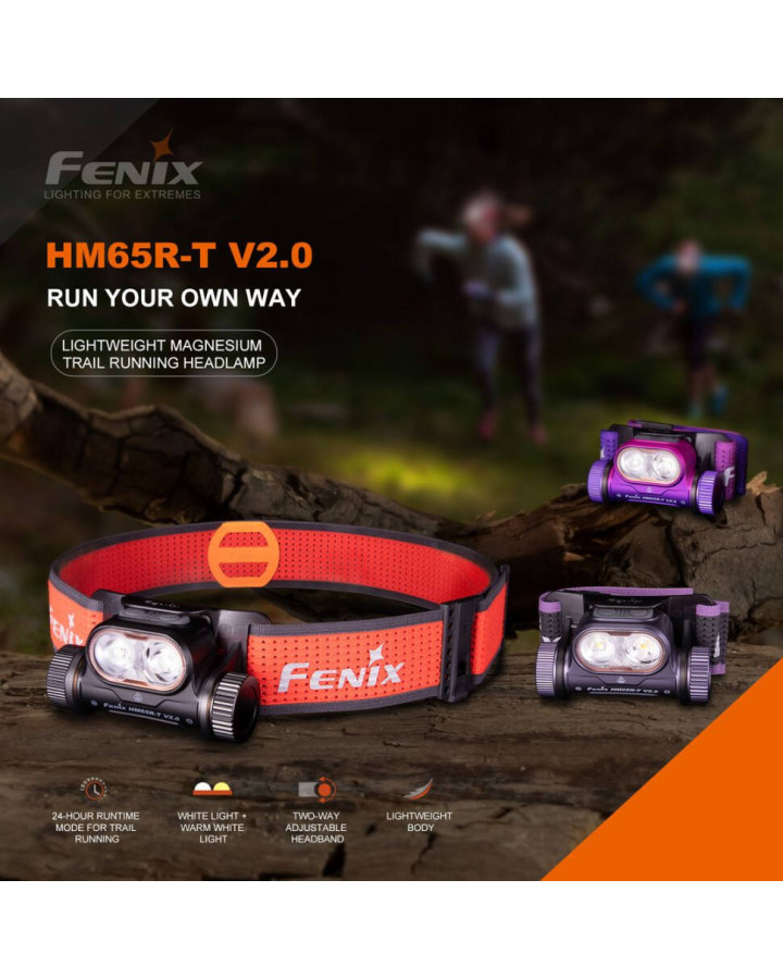 Ліхтар налобний Fenix HM65R-T V2.0 чорний