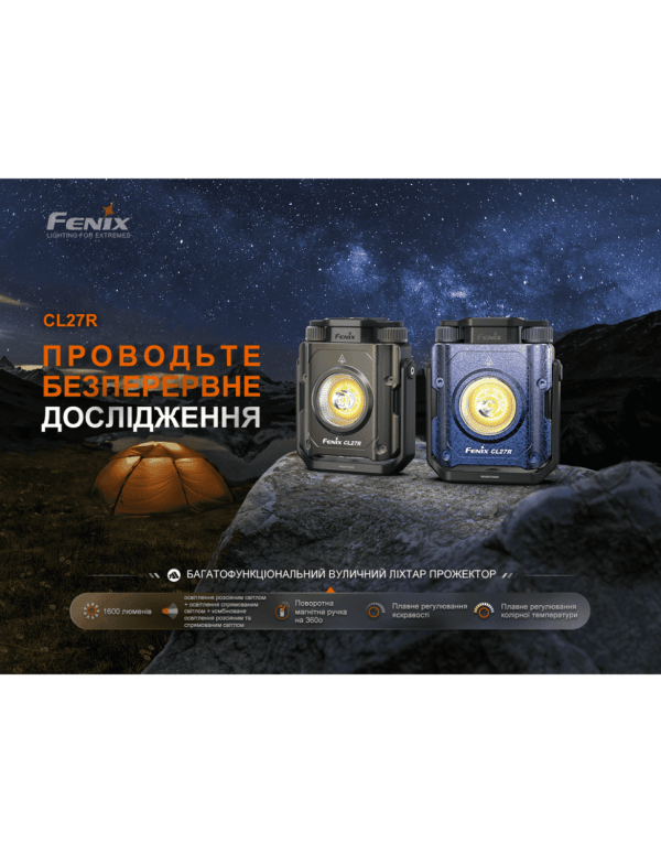 Ліхтар прожектор Fenix CL27R темно-блакитний