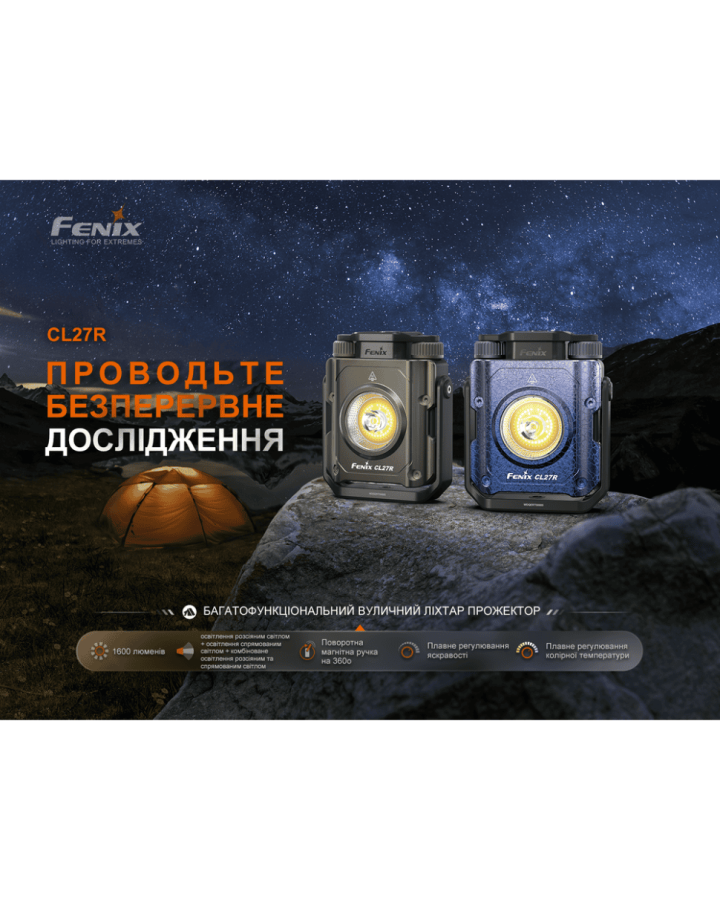 Ліхтар прожектор Fenix CL27R темно-блакитний