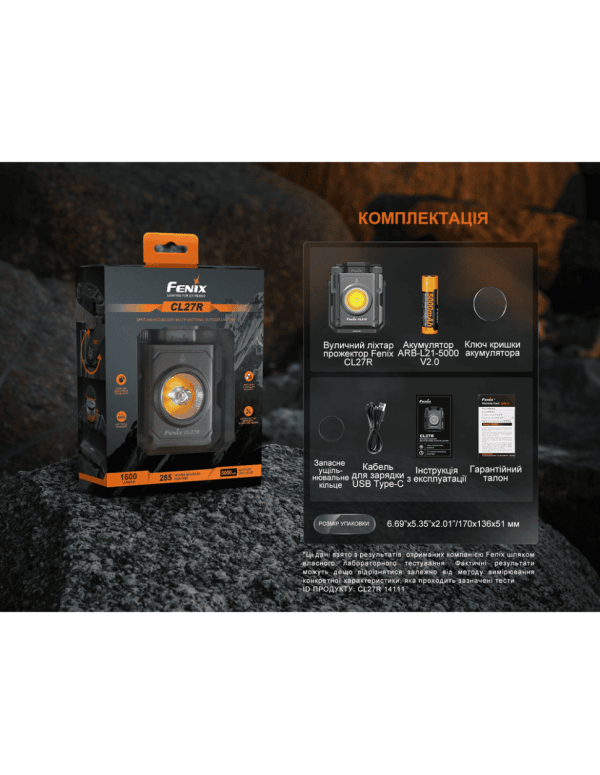 Ліхтар прожектор Fenix CL27R темно-блакитний