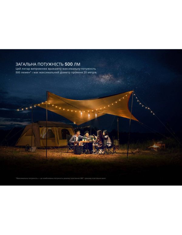 Ліхтар кемпінговий Fenix CL22R, чорний