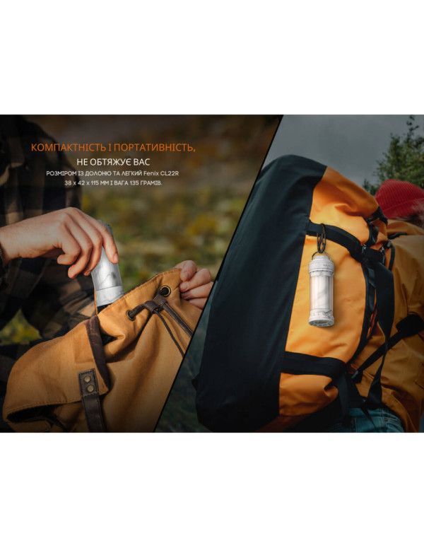 Ліхтар кемпінговий Fenix CL22R, чорний