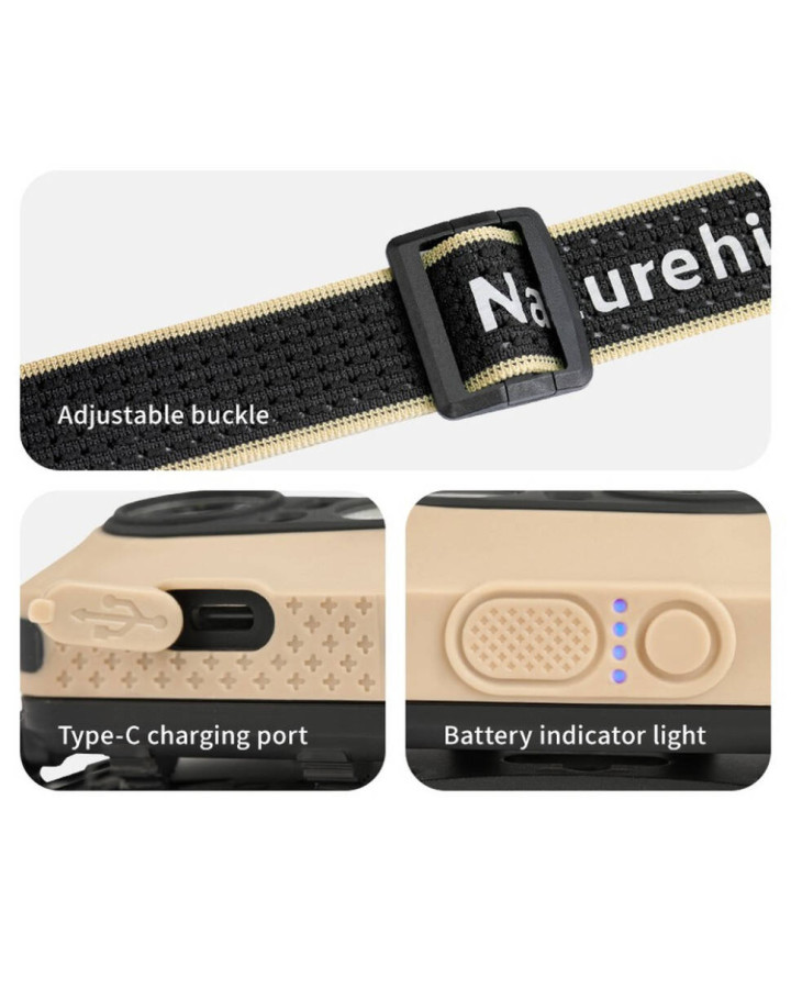Ліхтар налобний Naturehike CNK2450ZM015, пісочний