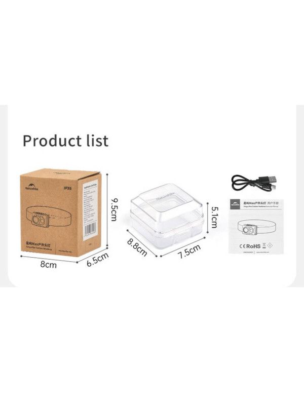 Ліхтар налобний Naturehike CNK2450ZM010, коричневий