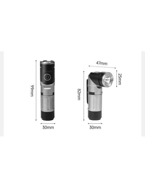 Ліхтар з кліпсою Naturehike CNK2450ZM013, чорно-сірий