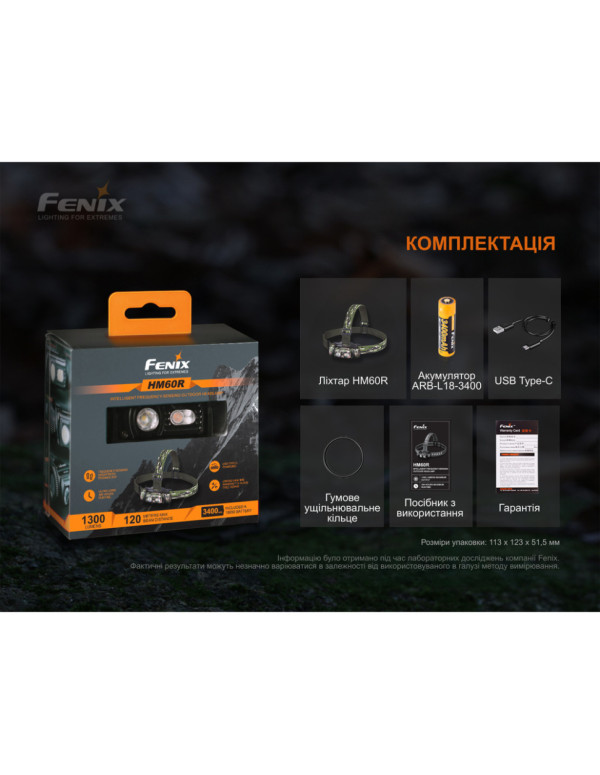 Ліхтар налобний Fenix HM60R, камуфляж | Лімітована серія