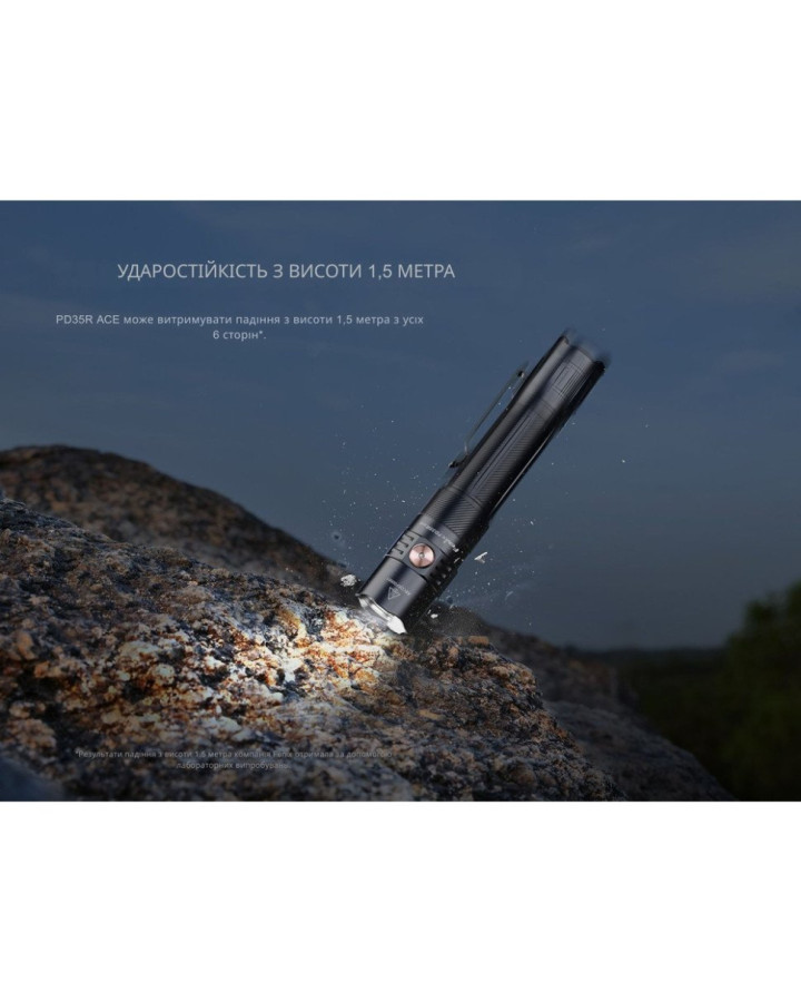 Ліхтар тактичний ручний Fenix PD35R ACE LED 2000 лм + наключний ліхтар CL01 (чорний)  | Лімітована серія