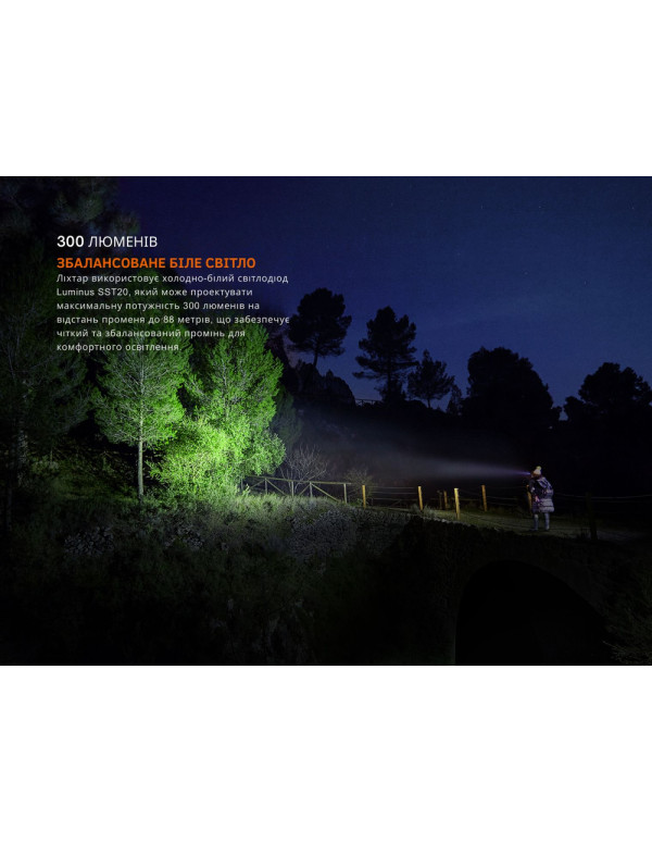 Ліхтар налобний з червоним світлом Fenix HM23 V2.0 300 лм