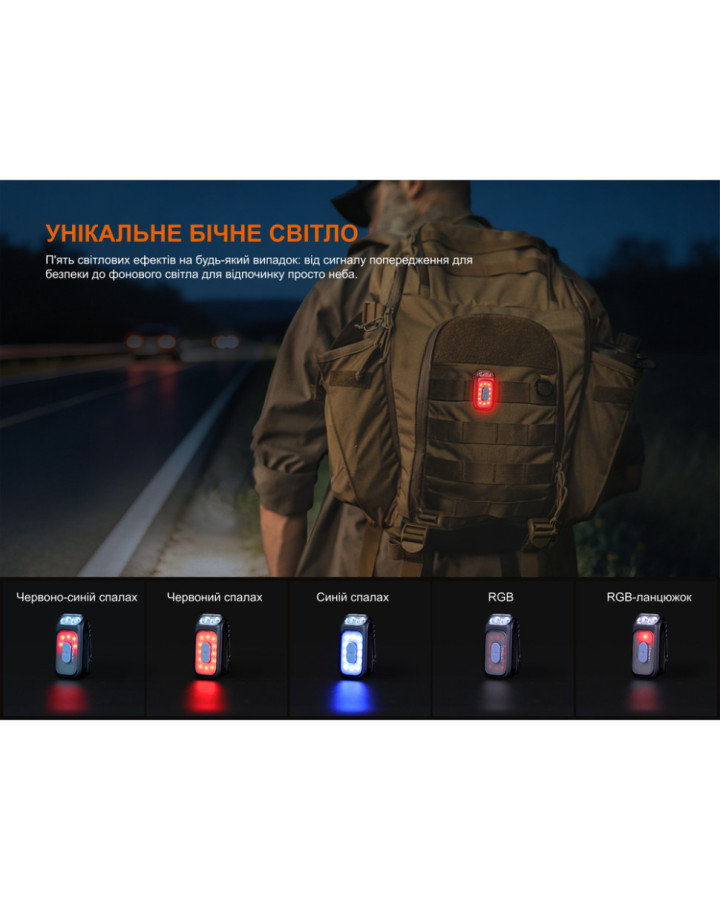 Ліхтар з кліпсою Fenix E04R, білий