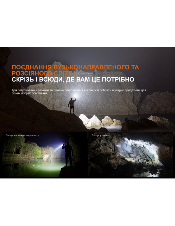 Ліхтар пошуковий ручний Fenix LR35R PRO