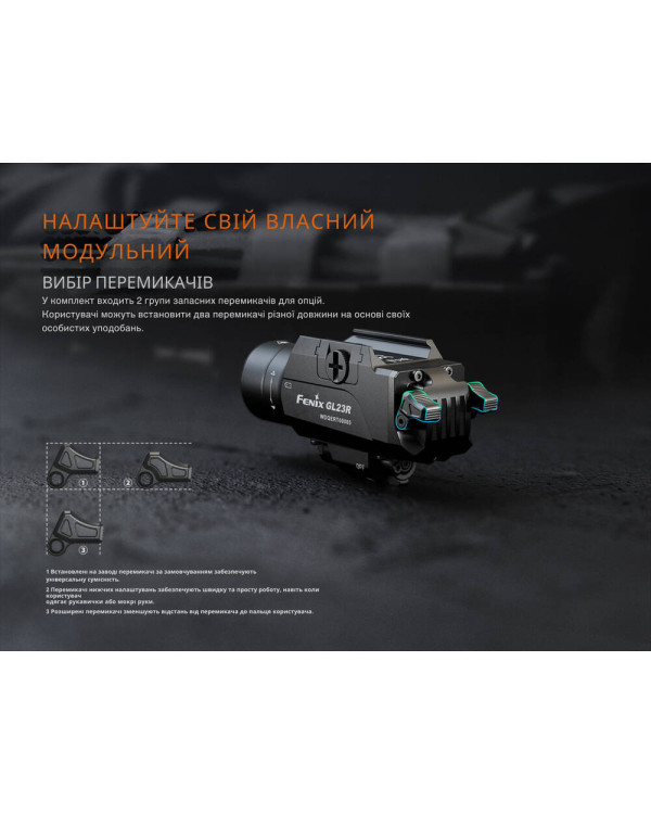 Ліхтар до пістолета Fenix GL23R з лазерним прицілом