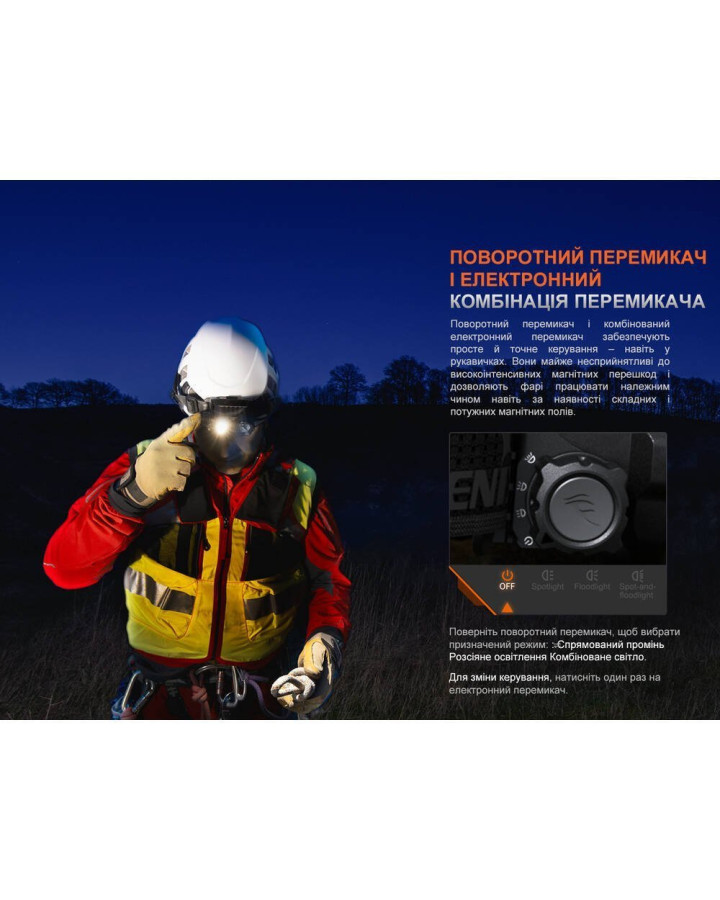 Ліхтар налобний Fenix HP35R SAR з вогнетривкою пов'язкою
