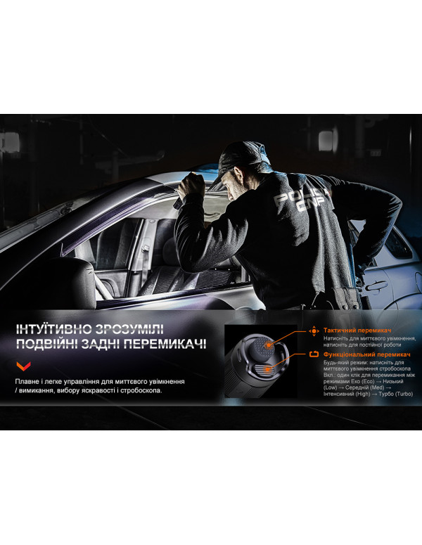 Ліхтар тактичний акумуляторний Fenix PD35R