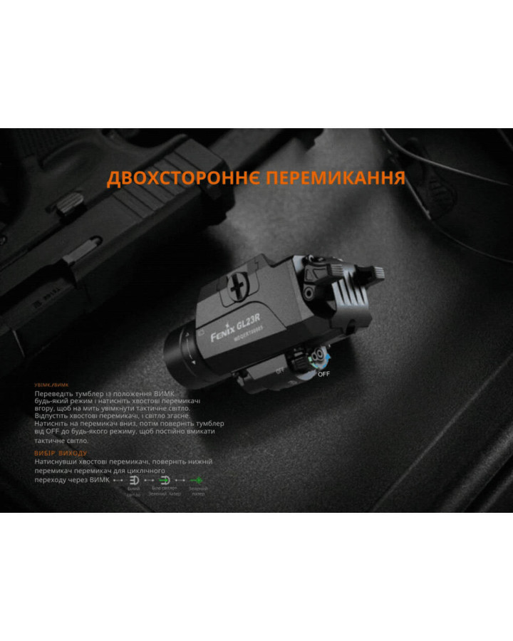Ліхтар до пістолета Fenix GL23R з лазерним прицілом