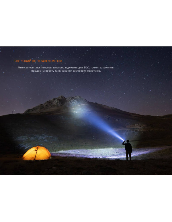 Ліхтар тактичний кишеньковий Fenix PD26R ACE 1300 лм