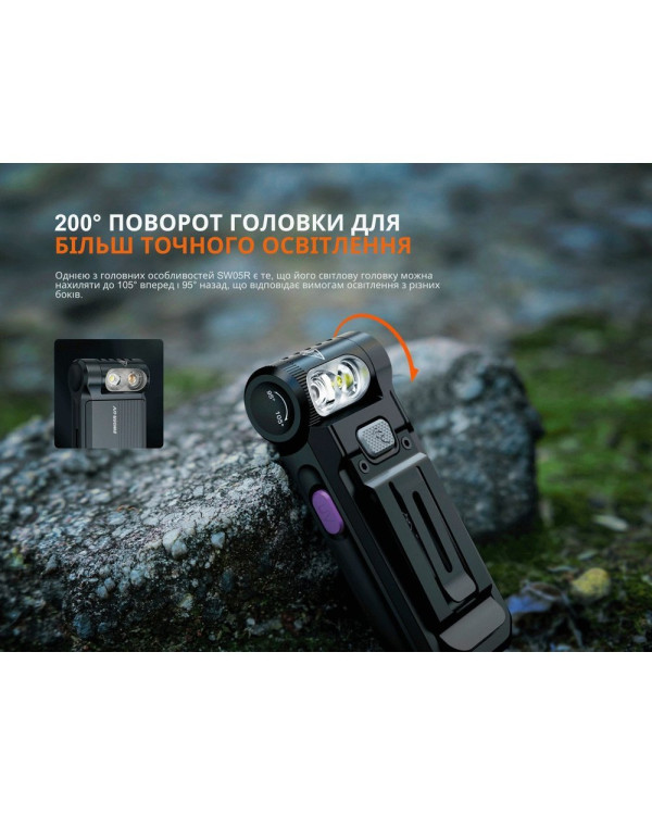 Ліхтар ручний Fenix SW05R-UV LED чорний