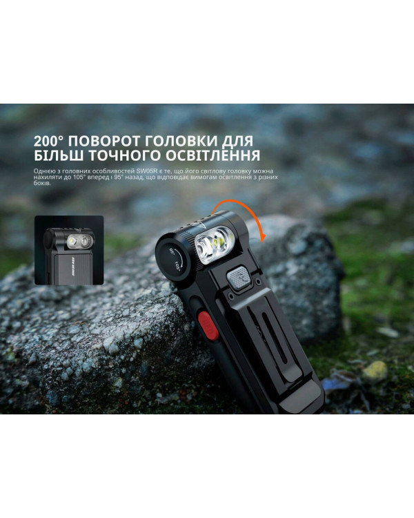 Ліхтар ручний Fenix SW05R-RED LED чорний