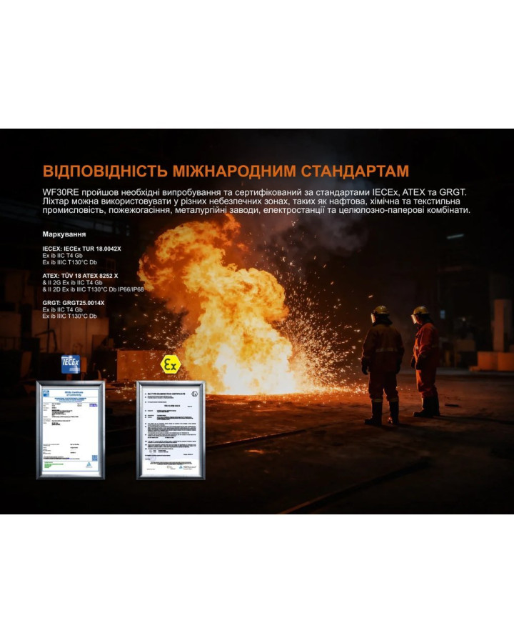 Ліхтар ручний вибухобезпечний Fenix WF30RE Spark