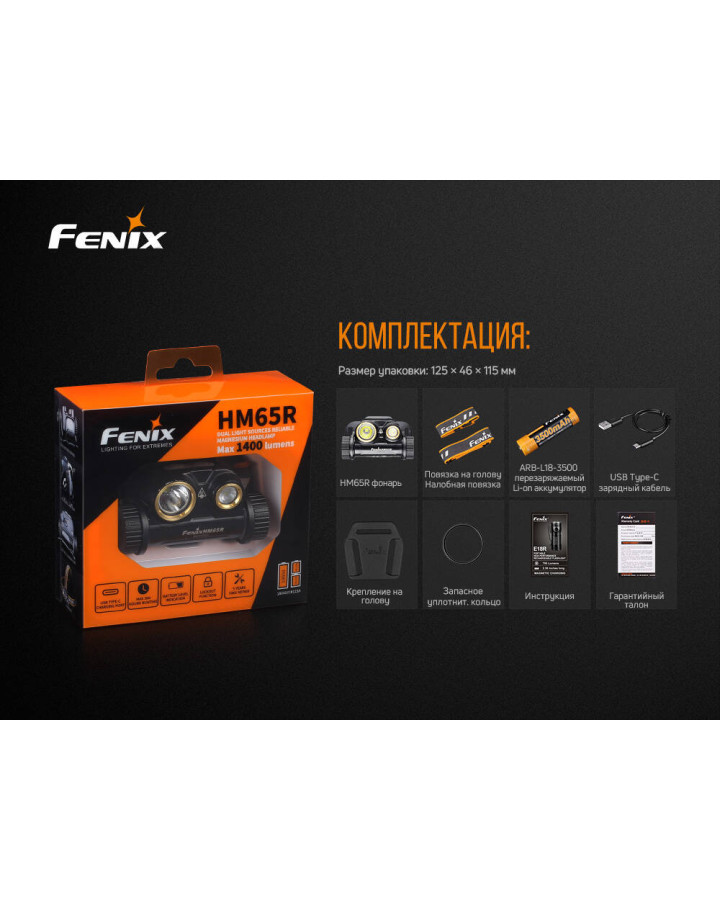 Ліхтар налобний Fenix HM65R