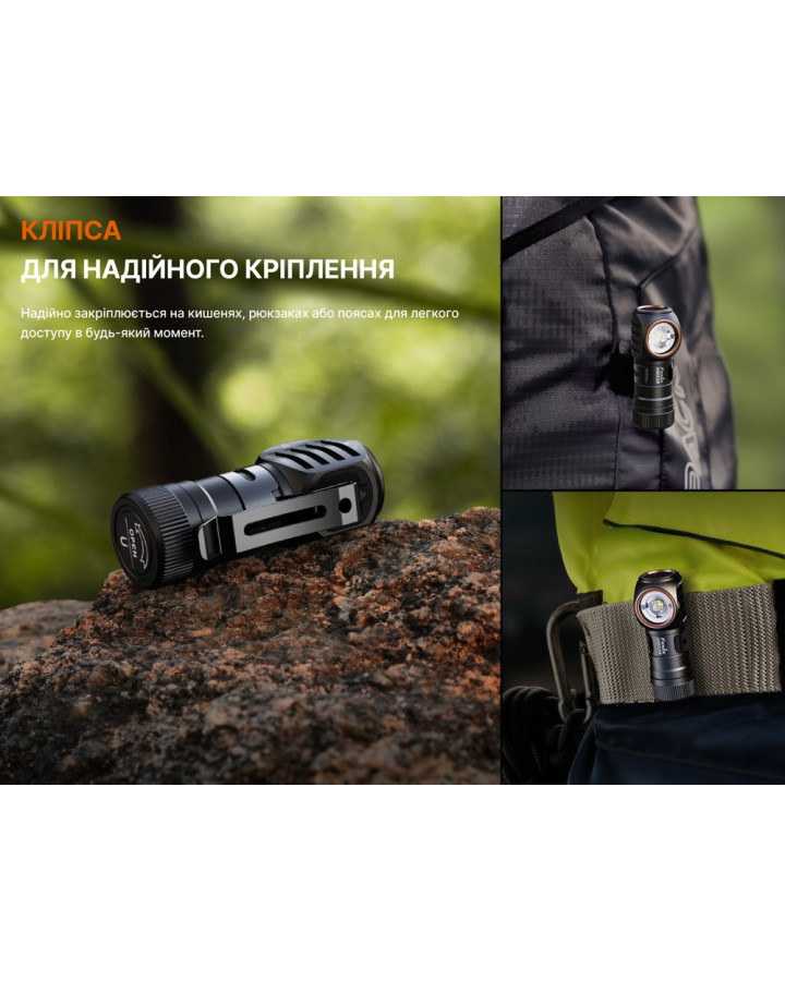 Ліхтар налобний Fenix HM53R, чорний