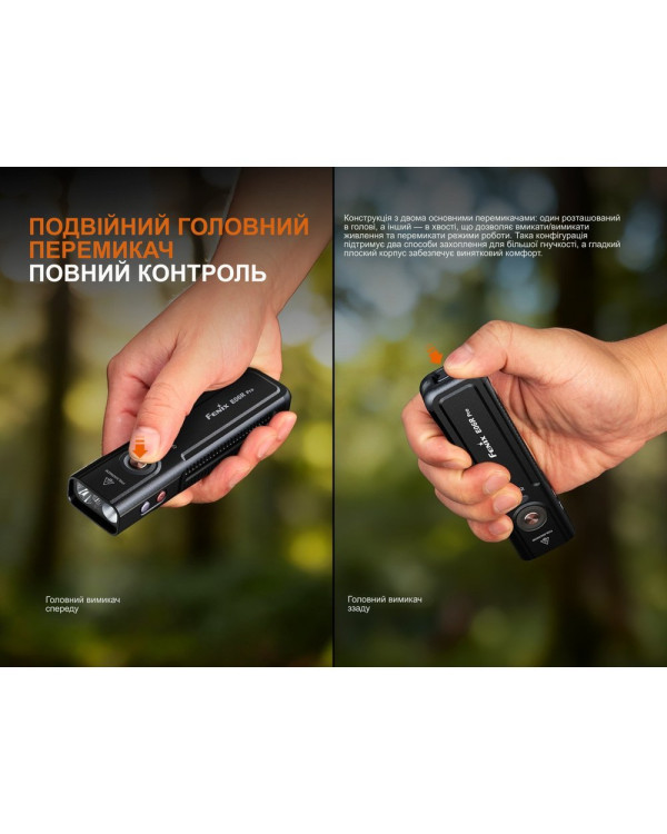 Ліхтар наключний Fenix E06R PRO, зелений