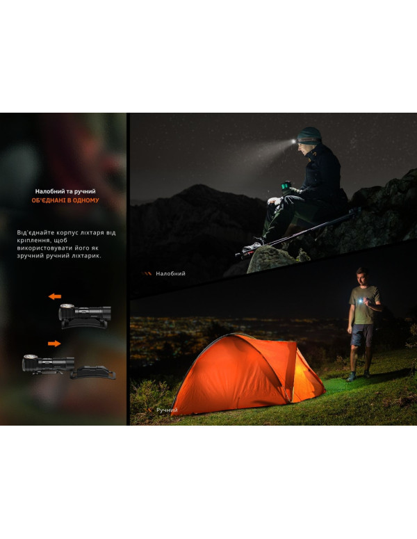 Ліхтар налобний з червоним світлом Fenix HM23 V2.0 300 лм