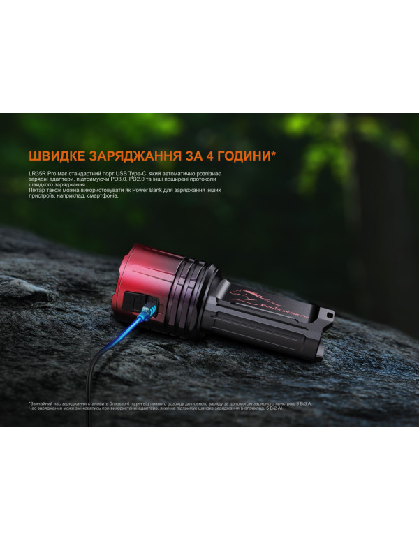 Ліхтар пошуковий ручний Fenix LR35R PRO | Лімітована серія