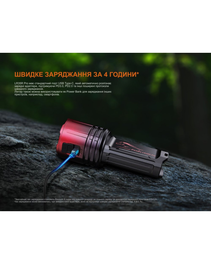 Ліхтар пошуковий ручний Fenix LR35R PRO | Лімітована серія