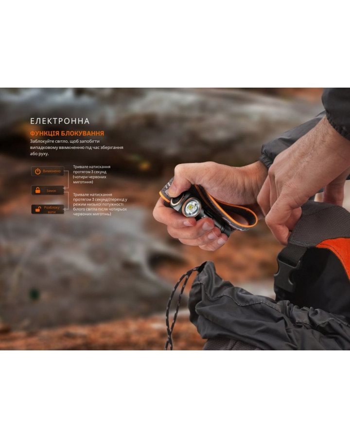 Ліхтар налобний з червоним світлом Fenix HM23 V2.0 300 лм