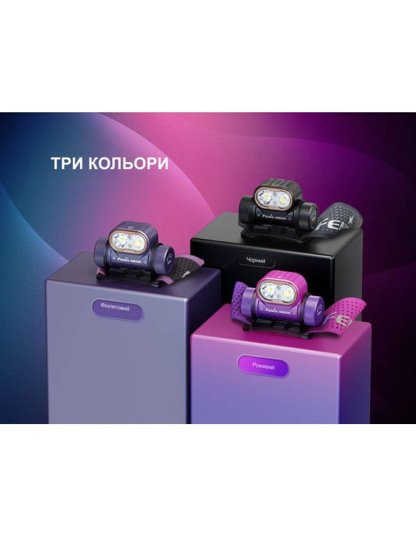 Ліхтар налобний Fenix HM55R, фіолетовий