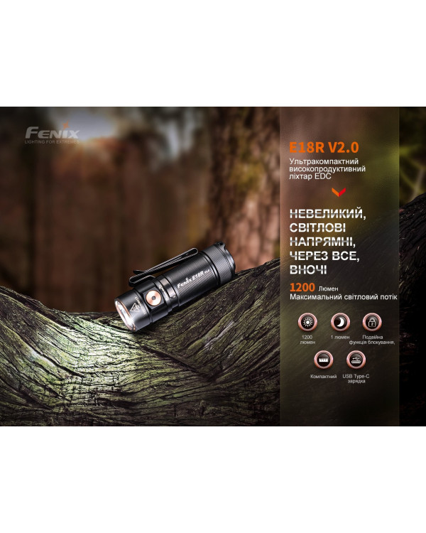 Ліхтар ручний Fenix E18R V2.0