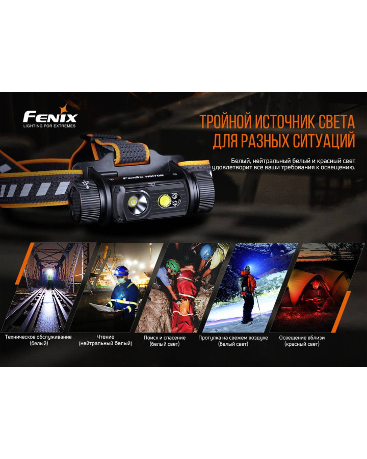 Ліхтар налобний Fenix HM70R