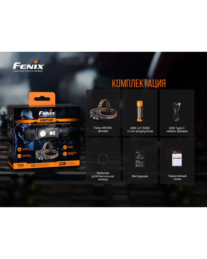 Ліхтар налобний Fenix HM70R