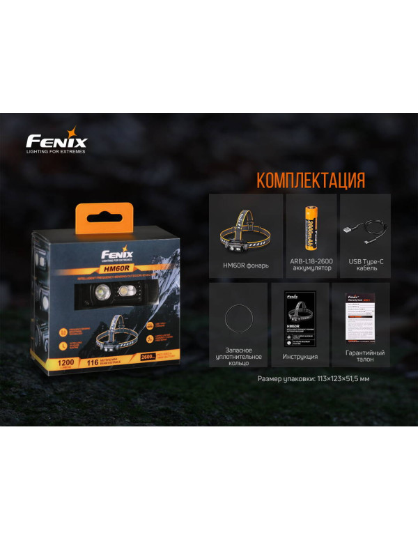 Ліхтар налобний Fenix HM60R