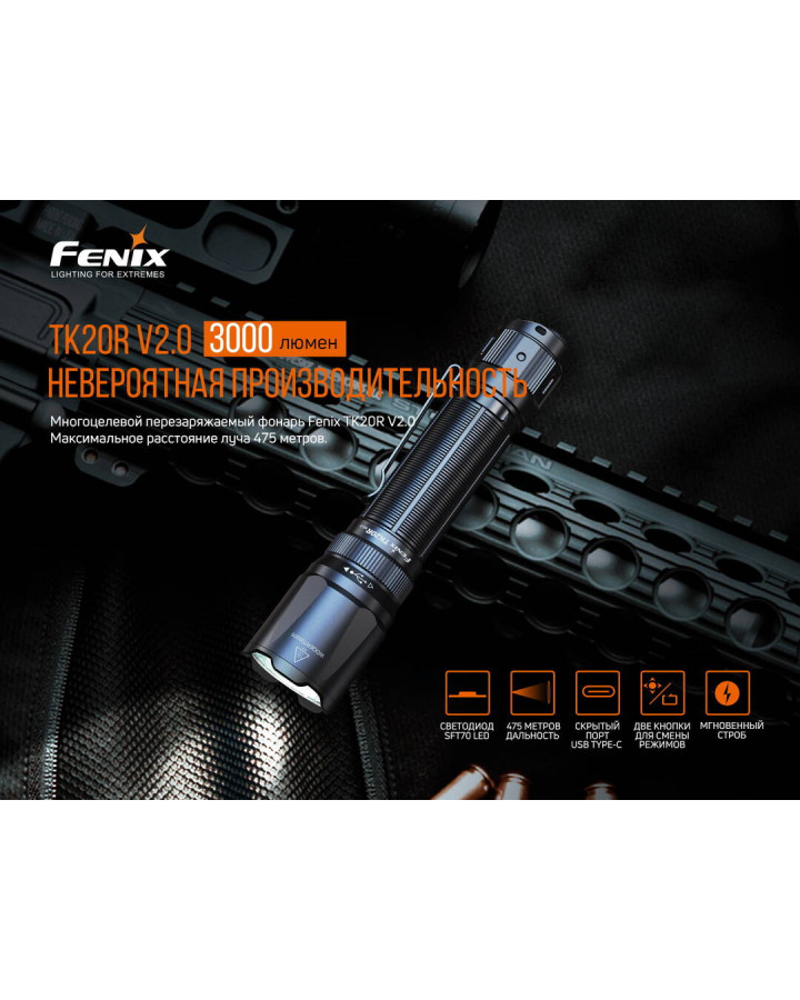 Ліхтар ручний Fenix TK20R V2.0
