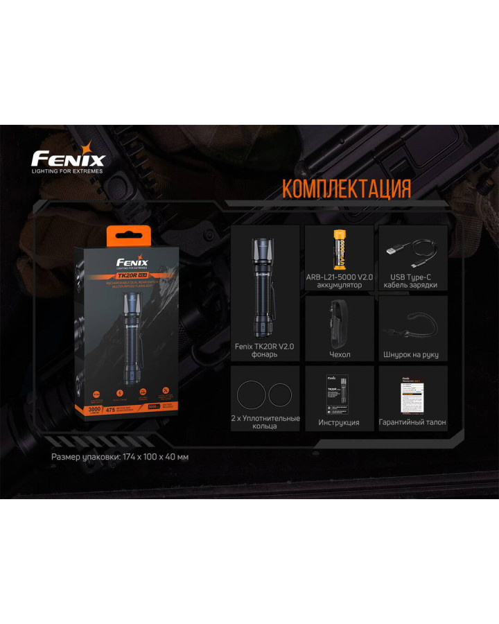 Ліхтар ручний Fenix TK20R V2.0