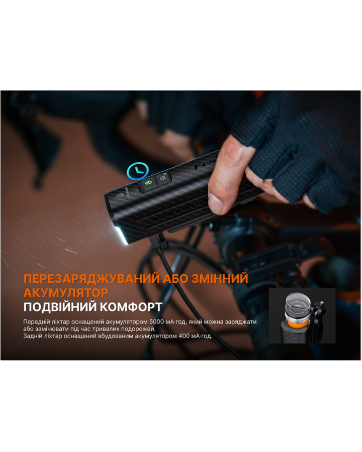 Комплект велофар (передня+задня) Fenix BC28R
