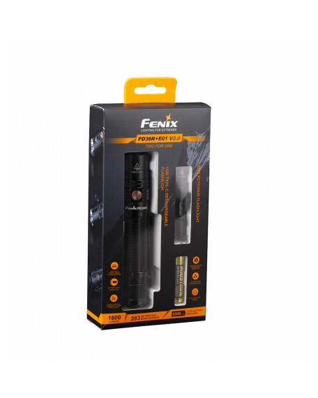 Ліхтар ручний Fenix PD36R+ліхтар ручний Fenix E01 V2.0 у подарунок
