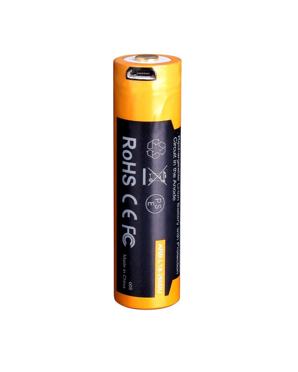 Акумулятор 18650 Fenix (2600 mAh) micro usb зарядка