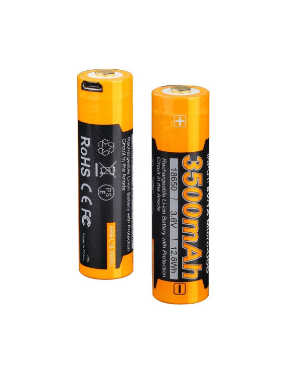 Акумулятор 18650 Fenix (3500 mAh) micro usb зарядка