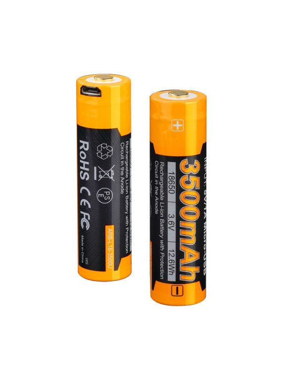 Акумулятор 18650 Fenix (3500 mAh) micro usb зарядка