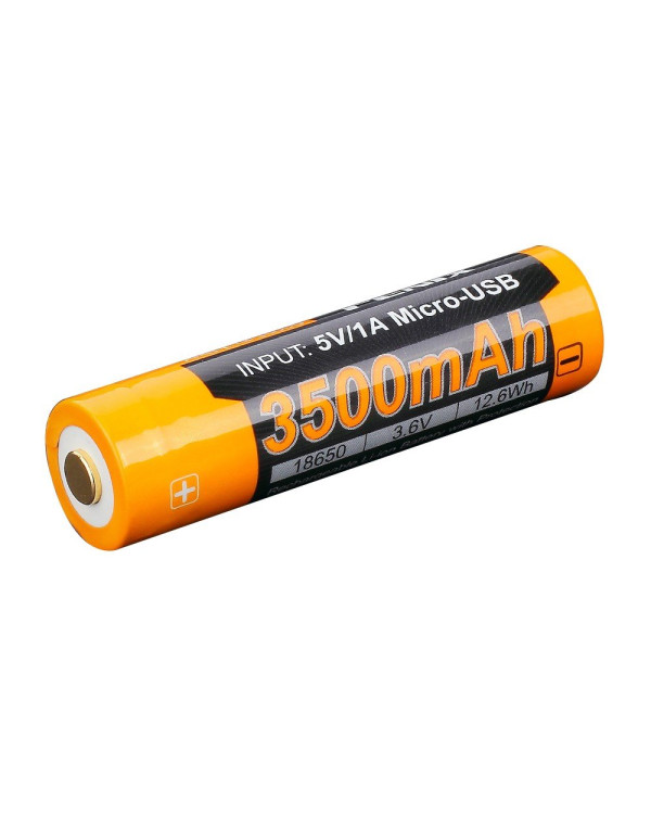 Акумулятор 18650 Fenix (3500 mAh) micro usb зарядка