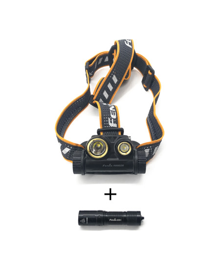 Налобний ліхтар Fenix HM65R+ліхтар ручний Fenix E01 V2.0 у подарунок