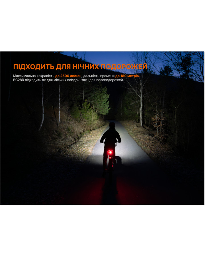 Комплект велофар (передня+задня) Fenix BC28R