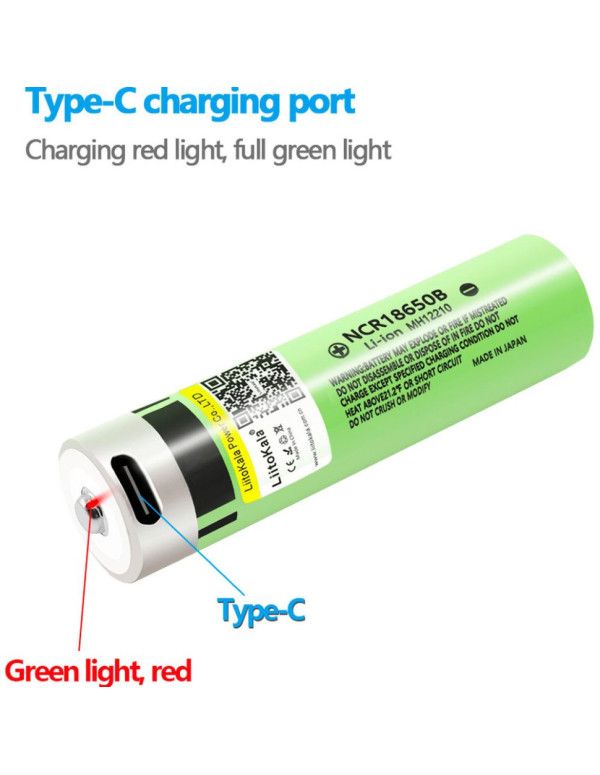 Акумулятор LiitoKala Lii-USB-34B 18650 3400mah