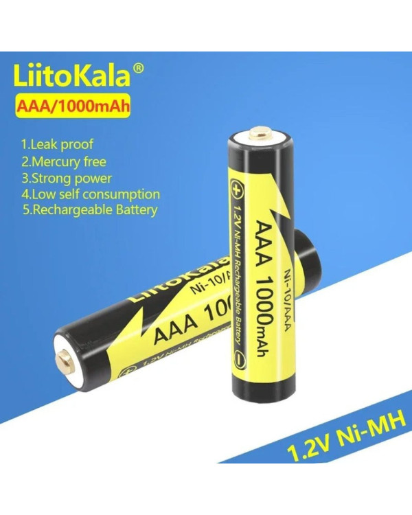 Акумулятор LiitoKala Ni-10/AAA 1.2V AAA 1000mAh battery