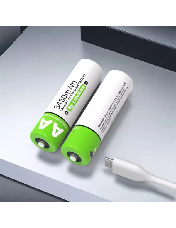 Акумулятор LiitoKala LA-3450T AA на 3450мАг 1.5V type-C