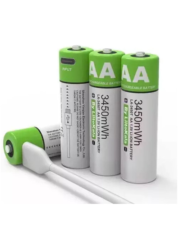 Акумулятор LiitoKala LA-3450T AA на 3450мАг 1.5V type-C